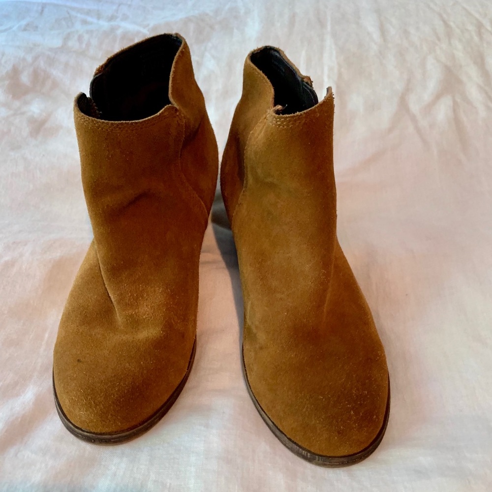 Cognac Suede Bootie Aldo